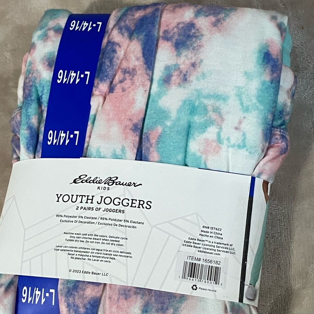 Eddie Bauer Kids Pastel Tie-Dye Joggers - Picture 2 of 2